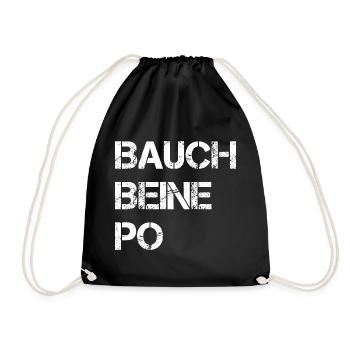 Belly Legs Butt Girls Fitness - Drawstring Bag - black - Front