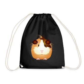 Sugar-sweet guinea pig – to fall in love with! - Drawstring Bag - black - Front