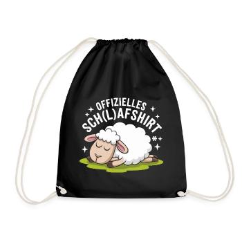 Drôle de mouton avec conception de chemise d’école - Sac de sport léger - noir - Devant