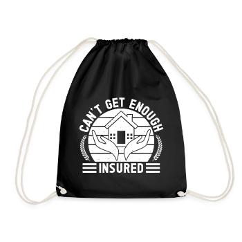 Costume d'agent d'assurance Je ne peux pas obtenir assez d'assurance-maladie - Sac de sport léger - noir - Devant