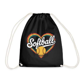 Softball du cœur - Sac de sport léger - noir - Devant