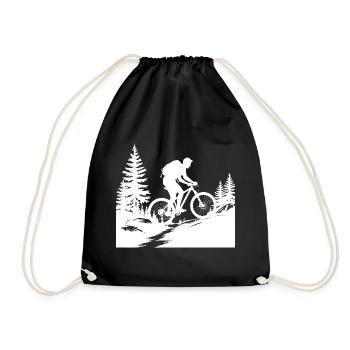 MTB Mountain Bike - Drawstring Bag - black - Front
