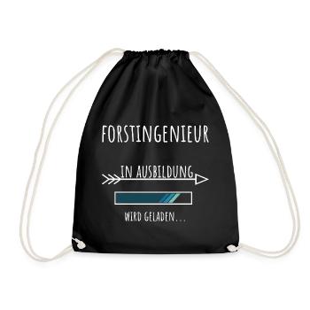 Forest Engineer Studies Profession Training - Drawstring Bag - black - Front