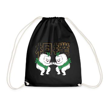 sumo - Drawstring Bag - black - Front