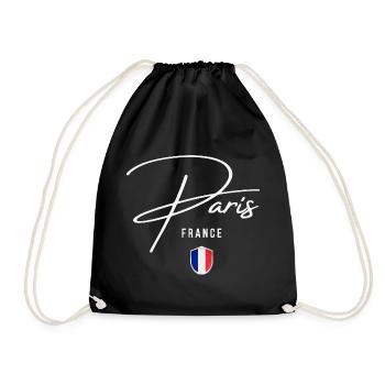 Paris France, elegant design Paris - Drawstring Bag - black - Front