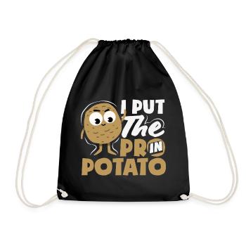 Taters Over Haters Kartoffel - Turnbeutel - Schwarz - Vorne