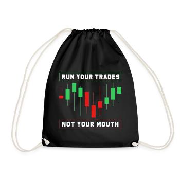 Finanzen Aktien Geld Trading Bitcoin Kapital - Turnbeutel - Schwarz - Vorne