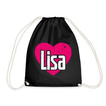 J’aime Lisa Cœur Rose J’aime Lisa - Sac de sport léger - noir - Devant