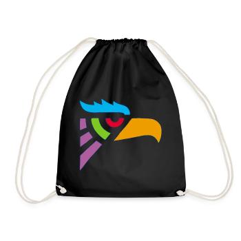 Tête d'aigle tribal - Sac de sport léger - noir - Devant