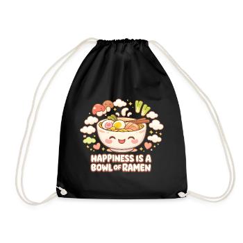 Bol de Ramen Kawaii - Sac de sport léger - noir - Devant