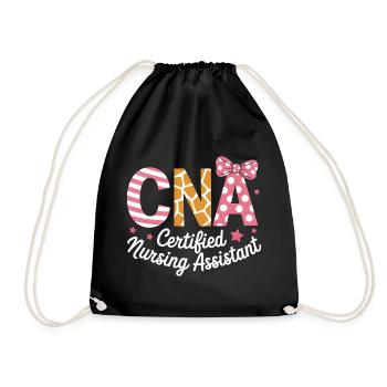 Caregiver Saying Funny Caregiver Gift - Drawstring Bag - black - Front