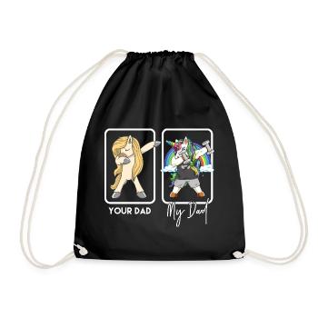 Mon père contre ton père Bodybuilder de salle de sport qui fait du dab à la licorne - Sac de sport léger - noir - Devant