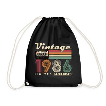 Original 1986 Vintage Vintage Anniversaire Rétro - Sac de sport léger - noir - Devant
