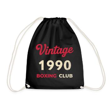 Vintage 1990 – Année de naissance rétro du Boxing Club - Sac de sport léger - noir - Devant
