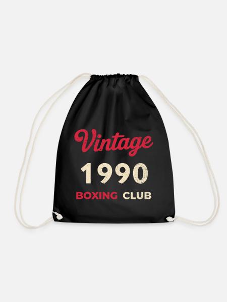 Vintage 1990 – Boxing Club Retro Geburtsjahr - Turnbeutel - Schwarz