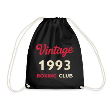 Vintage 1993 – Boxing Club Retro Geburtsjahr - Turnbeutel - Schwarz - Vorne