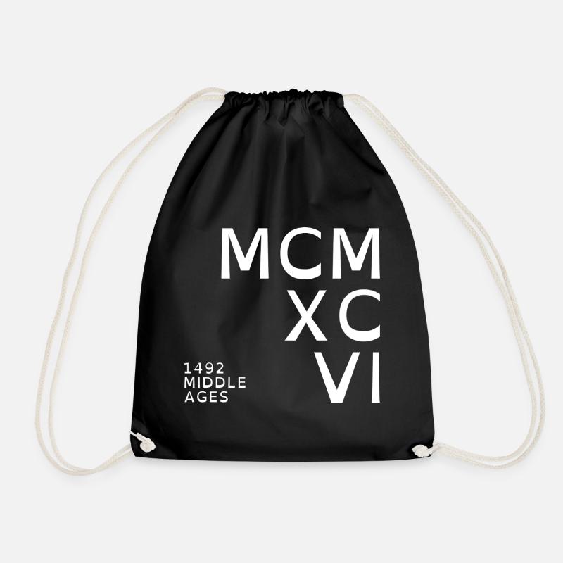 1996_COMPANY_white - Drawstring Bag - black