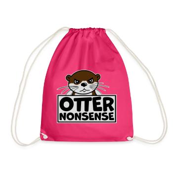 Otter Nonsense Lustig Wortspiel Otter Liebe Spruch - Turnbeutel - Fuchsia - Vorne