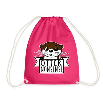 Otter Nonsense Lustig Wortspiel Otter Liebe Spruch - Turnbeutel - Fuchsia - Vorne
