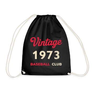 Vintage 1973 – Baseball Club Retro Geburtsjahr - Turnbeutel - Schwarz - Vorne