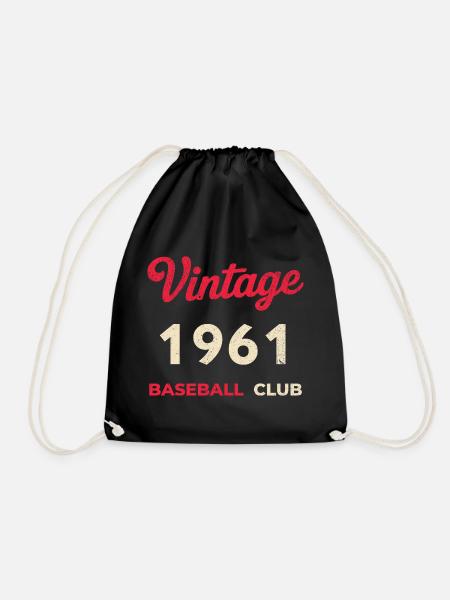 Vintage 1961 – Baseball Club Retro Geburtsjahr - Turnbeutel - Schwarz