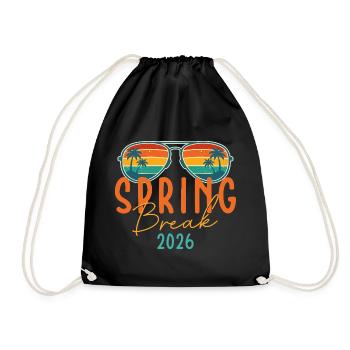 Voyage entre filles Spring Break 2026 Croisière rétro sur la plage - Sac de sport léger - noir - Devant