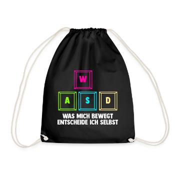 Gaming Computer Gamer Gaming Gamer - Drawstring Bag - black - Front