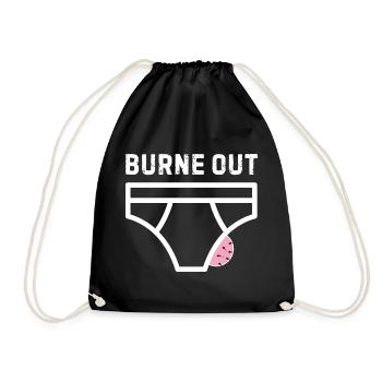 Burne out – humour bureau stress - Sac de sport léger - noir - Devant