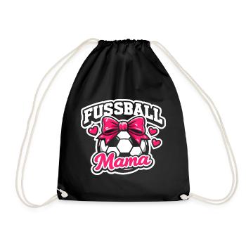 Fußball Mama Stolze Mutter Geschenk - Turnbeutel - Schwarz - Vorne