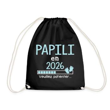 Papili en 2026 Cadeau Futur papy  - Sac de sport léger - noir - Devant