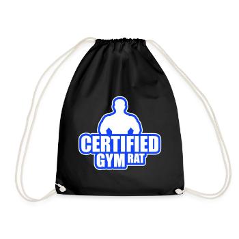 Diction drôle d’entraînement de fitness certifiée Gym Rat - Sac de sport léger - noir - Devant