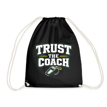 Soccer Training Youth Sports Coach - Drawstring Bag - black - Front