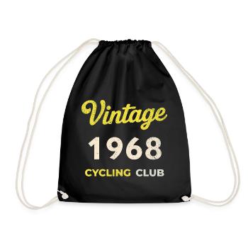 Millésime 1968 – Année de naissance rétro du Cycling Club - Sac de sport léger - noir - Devant