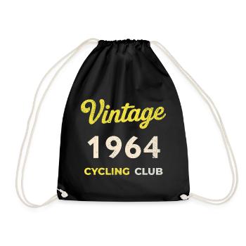Millésime 1964 – Année de naissance rétro du Cycling Club - Sac de sport léger - noir - Devant