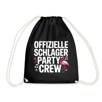Schlager Party Crew Mallorca Flamingo JGA Malle - Turnbeutel - Schwarz - Vorne