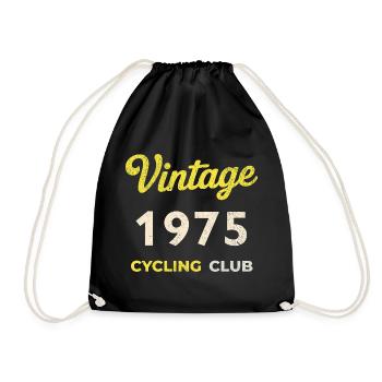 Millésime 1975 – Année de naissance rétro du Cycling Club - Sac de sport léger - noir - Devant