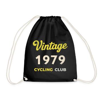 Millésime 1979 – Année de naissance rétro du Cycling Club - Sac de sport léger - noir - Devant