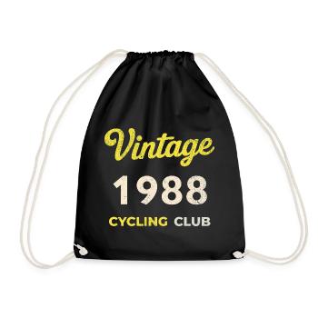 Millésime 1988 – Année de naissance rétro du Cycling Club - Sac de sport léger - noir - Devant