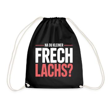 Na Du Kleiner Frechlachs Gamer Lachs Meme Zocker - Turnbeutel - Schwarz - Vorne