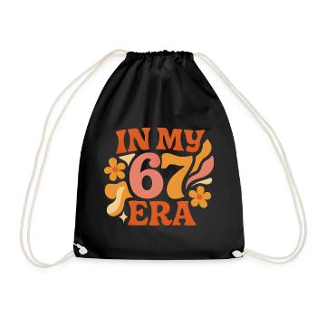 In My 67 Era Italian Brainrot Humor Geburtstag - Turnbeutel - Schwarz - Vorne