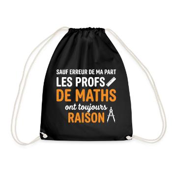 Profs de Maths Toujours Raison - Sac de sport léger - noir - Devant