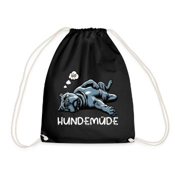 Hundemüde Cane Corso italienischer mastiff  - Turnbeutel - Schwarz - Vorne