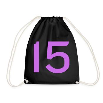 15 - Drawstring Bag - black - Front