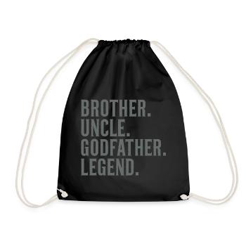 Brother Uncle Godfather Legend - Drawstring Bag - black - Front