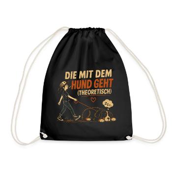 Berner Sennenhund Spruch Hundehalterin Humor - Turnbeutel - Schwarz - Vorne