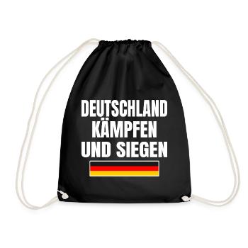 Deutschland Fan - Turnbeutel - Schwarz - Vorne