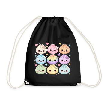 Dumpling - Drawstring Bag - black - Front