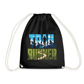 Trail Runner - Drawstring Bag - black - Front