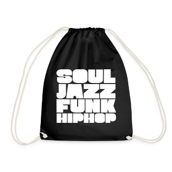 Soul Jazz Funk HipHop Typeface - Drawstring Bag - black - Front