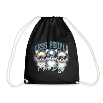 Dog Saying - Drawstring Bag - black - Front